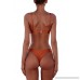 Freemale Womens Bikini Swimwear Set High Cut Bralette Top Cheeky Bottoms Swimsuit Beachwear Orange B079HY6MB1